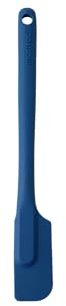 MASTRAD F10313 Demi-Spatule - Maryse - Pâtisserie Desserts Nappage - Unibloc - En Silicone - Ne Raye Pas Les Casseroles - Bleu