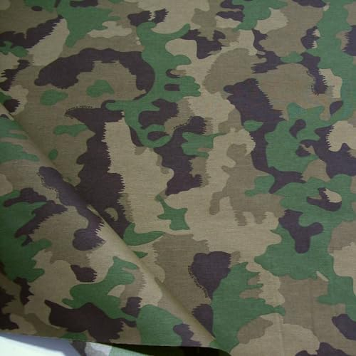 TOLKO leichter Camouflage Stoff Polyester | Robust farbecht UV-beständig | Uniform Stoffe zum Nähen Meterware im Flecktarn der Schweizer Armee 150cm breit (Schweiz)