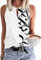 Tanmolo Damen Tank Top Ärmellos Oberteile Sommer Tanktops V-Ausschnitt Blusentop Strand Sexy Vest Top Buchstaben-bedrucktes Basic Bluse, XL