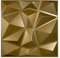 Gold 3D Paneele PVC 50cm x 50cm Kunststoffpaneele 8 Stück Wandpaneele Brushed Gaming Zimmer Wand Decke 3D Optik Diamant PVC 3D Platten