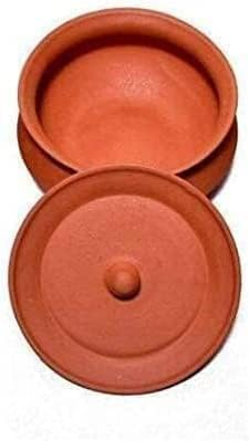 Traditional Clay Pot Biryani Handi - 1.5 Ltrs | Handcrafted Mitti Handi with Lid for Authentic Biryani Cooking | Natural Clay Pot for Flavorful Biryani | Pack of 1 pcs