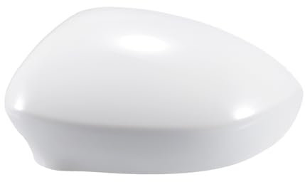 X AUTOHAUX Car Rear View Left Side Mirror Cover Cap Replacement White for Fiat 500 2007-2023 Mirror Guard Covers Exterior Decoration Trims