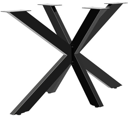Fruyyzl Base de Mesa Spider, Pata de Acero Tipo Araña, Marco de Metal Negro, Industrial DIY, para Café y Conferencias | Pie 71 Hx68 Wx120cm