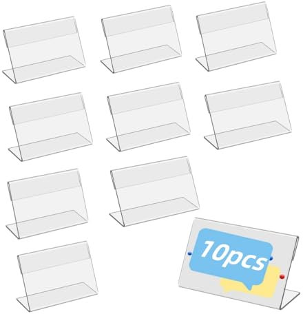 10 Stück transparenter Etikettenhalter 15 cm, Acryl, Preisschilder, Einzelhandel, Supermarkt