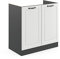 Vicco Spülenunterschrank R-Line, Weiß Landhaus/Anthrazit, 80 cm, AP Marmor