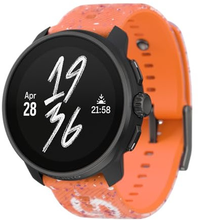 SUUNTO Race S GPS Sports Watch, High-Res AMOLED Touchscreen w/ 13D Standby, Dualband GNSS, Global Offline Map, Advanced Training & Recovery Insights, 95+ Multisports, Compact & Light, Power Orange