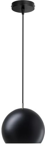 LIGKIN Pendelleuchte Kreativer Globus Rotierender Kronleuchter Moderne Hängeleuchte E27 Deckenbeleuchtung Einstellbare Hängelampe für Schlafzimmer Wohnzimmer Esszimmer Bar, Schwarz