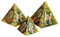 Guador Bronze Pyramide Modell, 3 Stück/Set Figur Modell ägyptische Pyramide Statue aus Bronze Vintage Skulptur Büro Ornament Souvenir Geschenk (Bronzefarbe)