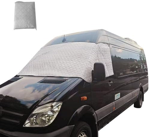 luolety Front Windscreen Wrap Cover for Ford Transit Custom 2012-2022, Waterproof Windshield External Thermal Front Window Cover Snow Ice Shield Dust Sun Screen Wrap Cover