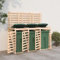 Home & Garden-Triple Wheelie Bin Storage Solid Wood Pine-Furniture Choice
