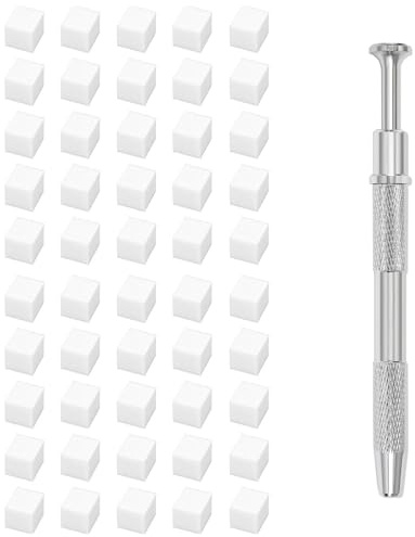 100 StüCk Nail Art Schwamm Mit Piercing Zange,Nail Art ZubehöR Schwamm | Mit Piercing Kugel Aufdreher,Sponge Brush Applikator,Nagelkunst-Rendering-Werkzeuge,für Gradient nail art Patterns Erstellen