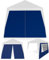 CASARIA® 2X Seitenteil für Pavillon 3x3m Wasserdicht mit Fenster mit Reißverschluss Garten Seitenwand Abdeckplane Faltpavillon Pop Up Stabil Blau
