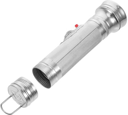 Veemoon Lampe De Poche à L'ancienne En Métal Lampe De Poche Rétro Pour Camping Légère Et Solide Aventures En Extérieur 1 Pièce