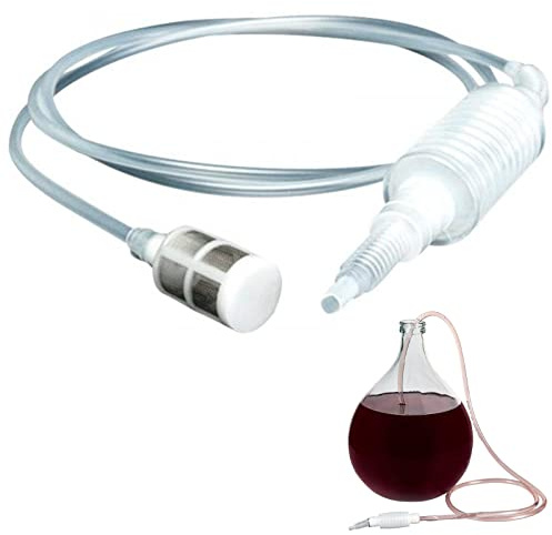 Brew Syphon Tube, 2m Home Brew Beer Siphon Filter, Syphon Pump Manual Soft Pipe Hose Wine Beer Brewing Making Equipment Reusable