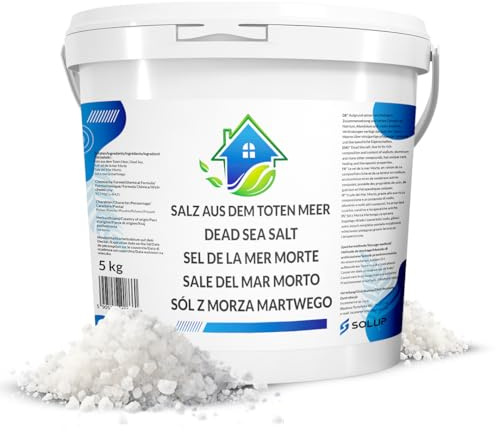 SOLUP Sale da bagno del Mar Morto, grossolano, 5 kg, naturale, inodore, bagno intero