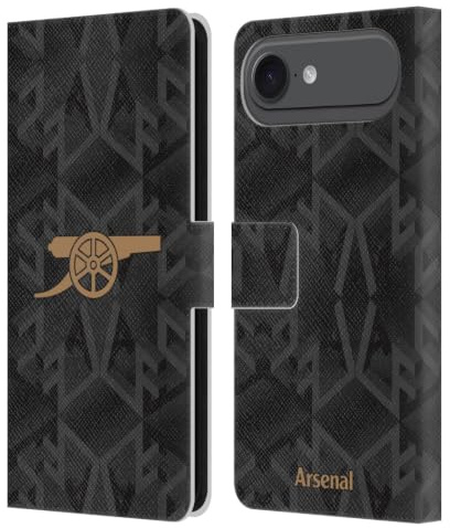 Head Case Designs Officially Licensed Arsenal FC Away 2022/23 Crest Kit Leather Wallet Case Compatible With Apple iPhone 17 Air