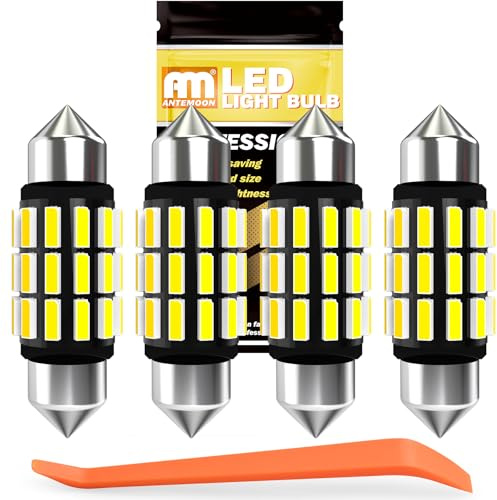 ANTEMOON 36mm Festoon C5W LED Lampadine 6500K Bianco 12V 24V 6418 Lampadina Siluro LED 4014 18SMD Canbus Senza Errori Luci Interne Auto Lampada Porta Lettura Soffitto Interior Luce Targa, 4Pcs