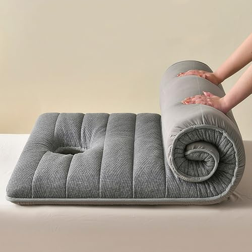 Matelas pour Table de Massage avec Ouverture pour le Visage, Matelas Extension de Cils Anti-dérapant et Respirant en Mousse de Latex pour Salon de Beauté, Spa et Tatouage(Gray,60 X 180 X 5cm)