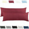 CelinaTex Active Seitenschläferkissen Bezug Doppelpack Set 40x200 Bordeaux rot Baumwolle Jersey Stillkissen Kissenhülle 5001571