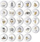 Adventskalender Zahlen Buttons (1-24) zum selber Basteln von DIY-Weihnachts-Kalendern und zum Dekorieren (37 mm)