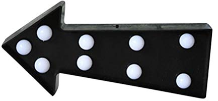 Uonlytech 3D Pfeilzeichen Licht LED Kunststoff Pfeil geformt Zeichen beleuchtet Marquee Pfeilzeichen Wand (schwarz)