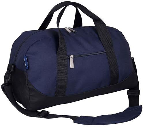 Wildkin Kids Overnighter Duffel Bags for Boys & Girls, Perfect for Early Elementary Sleepovers, Carry-On Size & Ideal for School Practice or Overnight Travel Bag (Whale Blue)