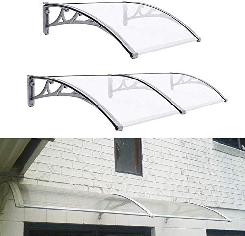 Auvent marquise pergola aluminium 4x3 Taud port cycle de toit de vélo de pare-soleil de l'avant-toit, ABS et matériel PC (polycarbonate), peut être utilisé for les avant-toits, portes, fenêtres, prote