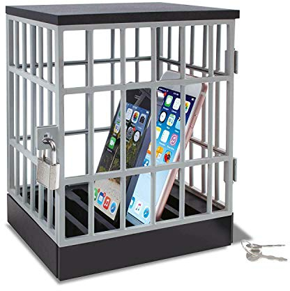 Mobile Phone Jail Lock Away Phones Family Time Novelty Gift Dinner Table Cell Phone Gadget Prison with Padlock