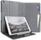 Bukoor Hülle für iPad 10.2 Zoll 9./8./7th Generation (2021/2020/2019) mit Stifthalter, Auto Sleep/Wake PU Leder Hülle mit Tasche & Multi-Winkel Stand Soft TPU Back Cover Grau