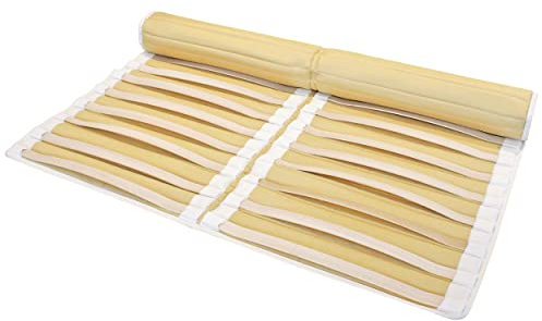 EVERGREENWEB Sommier à Lattes Enroulable 140X190 cm pour Lit 2 Personnes - Extra Solide, Idéal pour Un Sommeil Sain - Sans Cadre - MAKIROLL