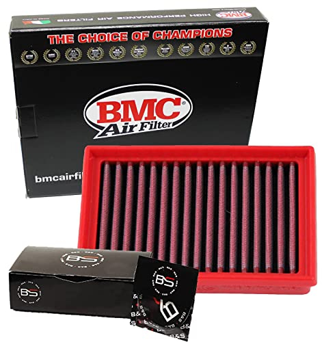 B&S Kit Filtro Aria Sportivo Aspirazione Rigenerabile Lavabile FB888/20 con Profumatore Interni