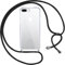 Pnakqil Funda con Cuerda para iPhone 8 Plus/7 Plus Carcasa Transparente Suave TPU Silicona Case con Negro Colgante Cordon Colgar Collar Correa de Cuello Cadena Cordón para iPhone 8 Plus Fundas
