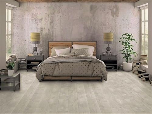 PVC Bodenbelag Vinylboden in hellem Holz Design, Zuschnitt (4m breit, 5m lang)