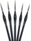 Magic Touches Miniature Detail Paint Brush Set (5 sizes), Natural Kolinsky Sable Tip, Best Absorption Smoothest Flow for Acrylic Watercolor Oil, Model, Warhammer 40k, Beginners to Professional Artists