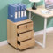 Lockable 3 Drawers File Cabinet Mobile Under Desk Pedestal Beside Cabinet with Wheels Unit Document Storage, Wood Office Printer Stand Table Filing Side Drawers Nightstand on Caster (Oak)