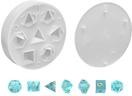 Würfel Silikonform,Harz-Würfelformen,Würfel Filet Dreieck Würfel Form Würfel Digitales Spiel Silikonform Kristall Epoxidharz Form Spielwürfel Gießform Tisch Spiel Würfel für D&D,Tischplatte RPG