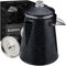Coletti Klassische Kaffeemaschine (schwarz, 18 Tassen) – Camping-Kaffeekanne, Perkolator-Kaffeekanne – brauen Sie kräftigen Kaffee für den ganzen Campingplatz – XL-Email-Perkolator