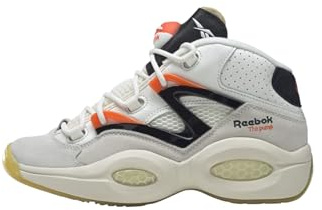 Reebok Mens Quest Pump Trainers Chalk/Black/Orange 7.5 (41)