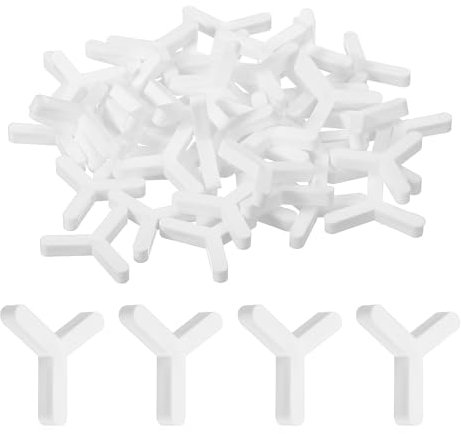 sourcing map 300 distanziatori esagonali per piastrelle in plastica, tipo Y, 3 mm, per installazione di piastrelle in ceramica, colore bianco
