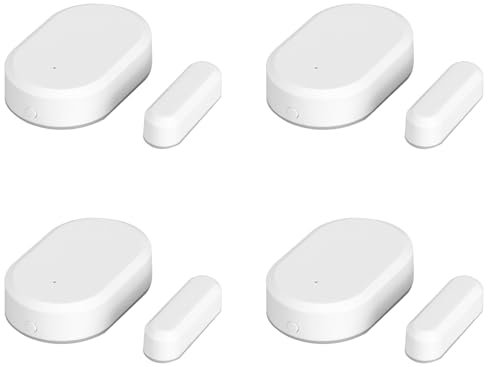Tyatocepy Tuya Zigbee 3.0 Smart Contact Detectors Security Gate Door Window Sensor Transducer Smart Life Home(4PCS)