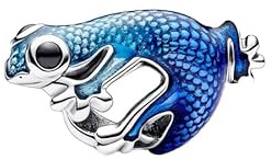 Feitery Blue Gecko Hundepfote Glühwürmche Charms Reisen Kompatibilität für Pandora Armband Herz Anhänger Meerestiere Sommer-Schmuck