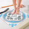Tapis de Douche Antidérapant 80x80 cm: Tapis de Bain Antiderapant Carré en PVC Loofah Doux et Confortable, Tapis Antidérapant Douche avec Trous de Drainage, Séchage Rapide (Carreau Bleu, 80x80cm)