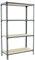 PROREGAL Schwerlastregal MID MULI | HxBxT 150x80x30cm | 4 Fachböden | Fachlast 150kg | Grau | Lagerregal Kellerregal Werkstattregal