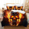 Leleyouzer Totenkopf Bettwäsche Set 220x240 cm,Gothic Doppelbettbezug,Kinder Mikrofaser Bettbezug mit 2 Kissenbezügen 50x75 cm(KL4)