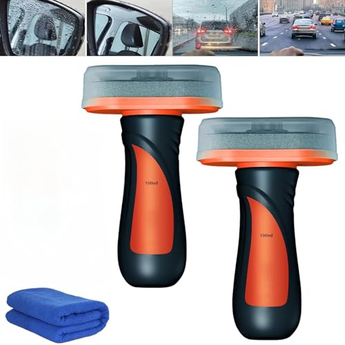 Louisx Glass Cleaning Board, Universal Glass Cleaning Wipe Board, 2-In-1 Glass Cleaner Plus Rain Repellent, Repel Glass and Surface Cleaner for All Types of Glass Surfaces