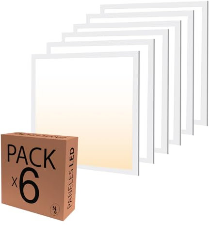 Plafón LED 60x60 40W Luz Cálida 4000K – Lámpara Techo Ideal para Dormitorio, Salón y Cocina – Plafones para Techo de Fácil Instalación, Ahorro Energético, Luz LED para Lampara Techo Salon y Dormitorio