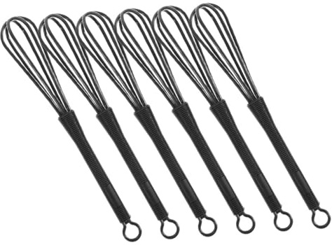 OFFIGAM 6 Stück Haarfärbemixer Aus Kunststoff Manueller Schneebesen Für Gleichmäßiges Mischen Von Haarfarbe Und Haarfärbemittel Mini Rührbesen Für Salonbedarf Küche Und Haushalt