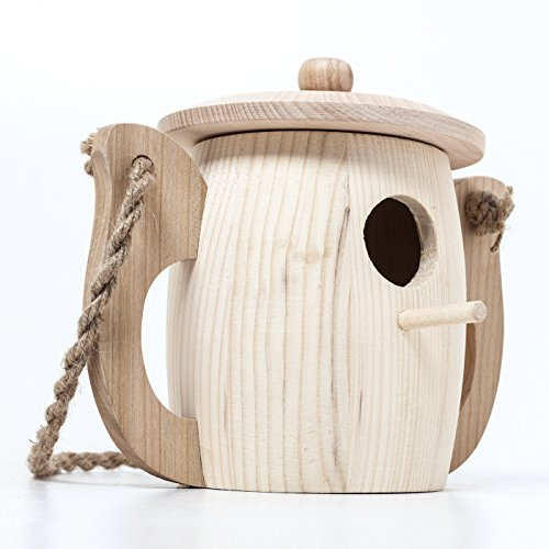 Holzfee Nistkasten Vogelhaus Garten Deko Fass