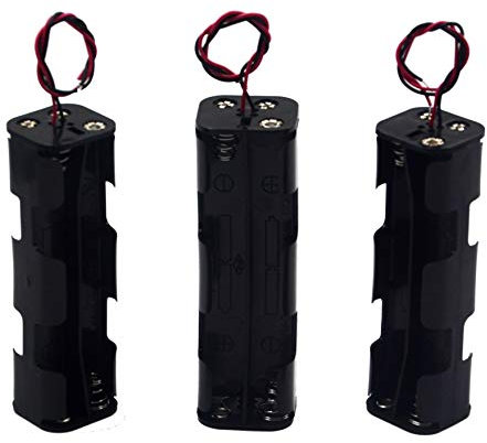 LAMPVPATH (Pack of 3) 8 AA Battery Holder, 12v AA Battery Holder, 8 AA Battery Holder With Leads