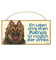 MALINOIS - Warnschild. Haustierschild mit Spruch und realistischer Grafik. Als Tür, Torschild Wanddekoration geeignet. Für Innen oder geschützten Außenbereich. Geschenk für jeden Tierfreund.